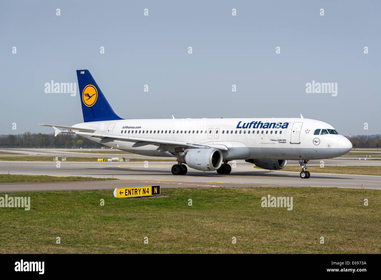 Airbus A320-200 "Troisdorf" der Deutschen Lufthansa AG, Flughafen München, München, Upper Bavaria, Bayern, Deutschland Stockfoto