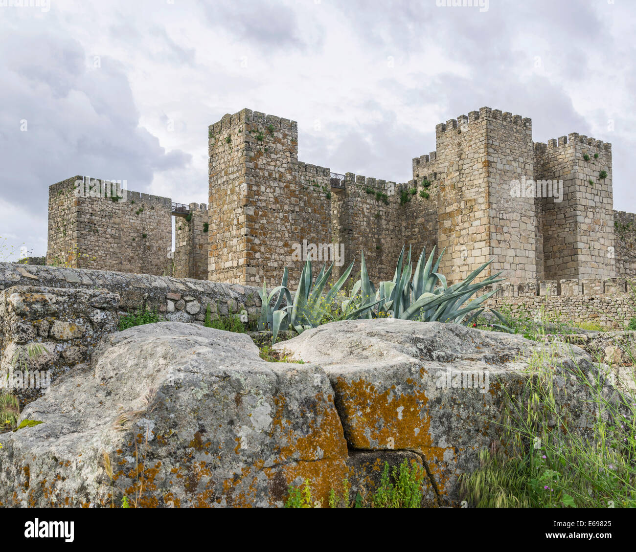 Castillo de Trujillo Castle, Trujillo, Extremadura, Spanien Stockfoto