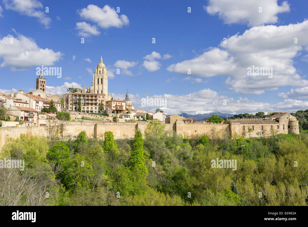 Kathedrale von Segovia und Altstadt, Segovia, Kastilien und León, Spanien Stockfoto