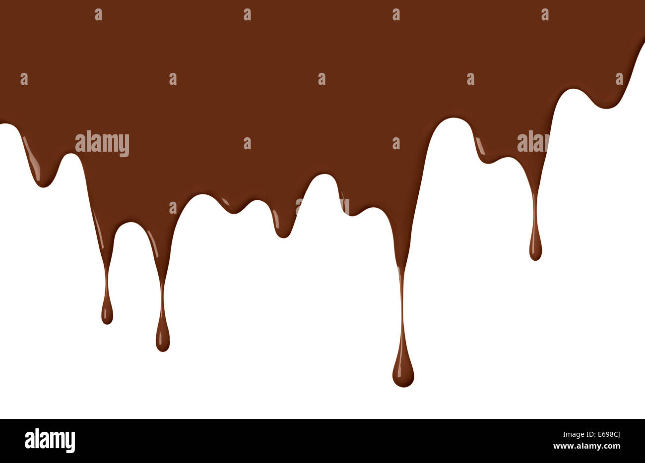 Schokolade oder braune Farbe tropft, verwenden als Hintergrund Stockfoto