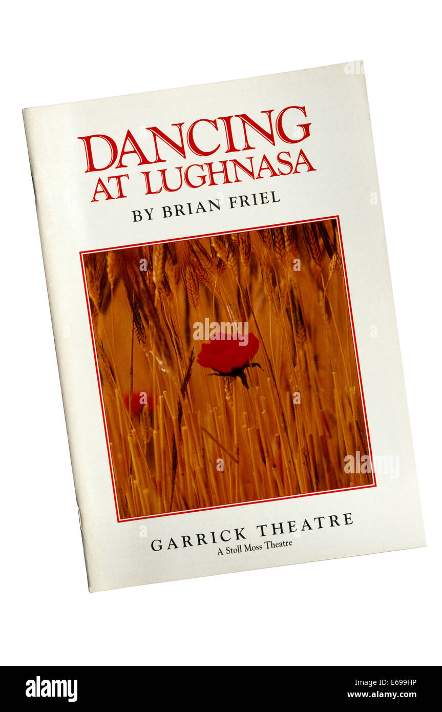 Programm für die 1991 Herstellung von Dancing at Lughnasa von Brian Friel, am Garrick Theatre. Stockfoto