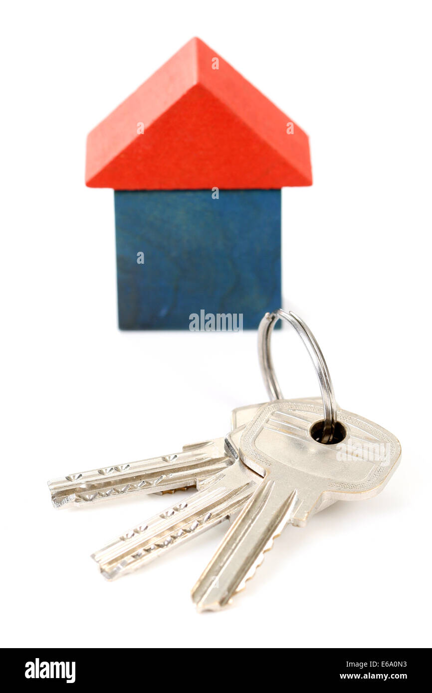 Haus, Eigentum, Hausschlüssel Stockfoto
