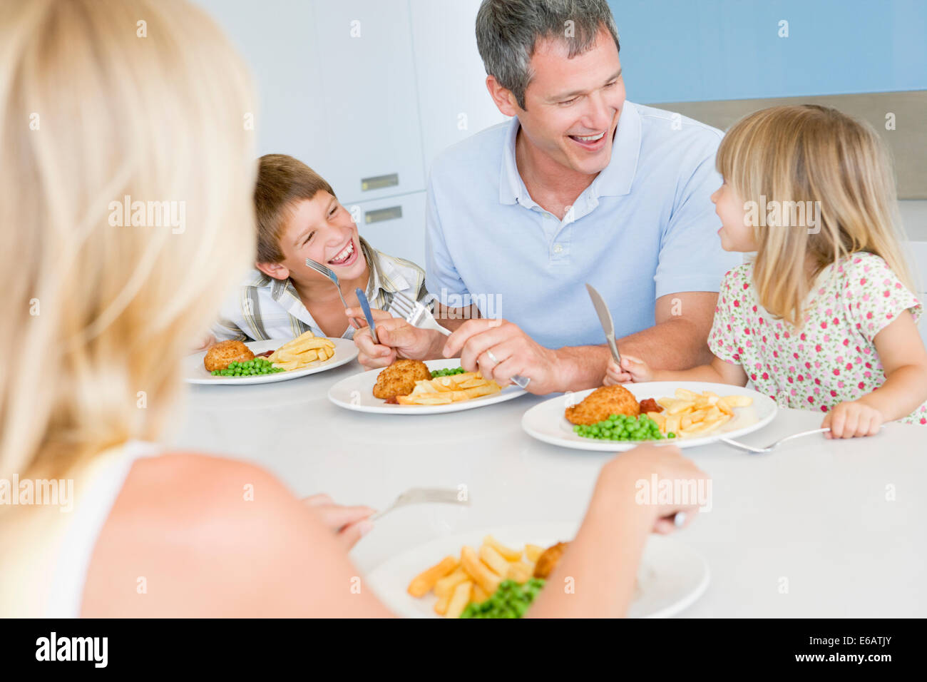 Essen, trinken, Familie, zusammen, Familienleben Stockfoto