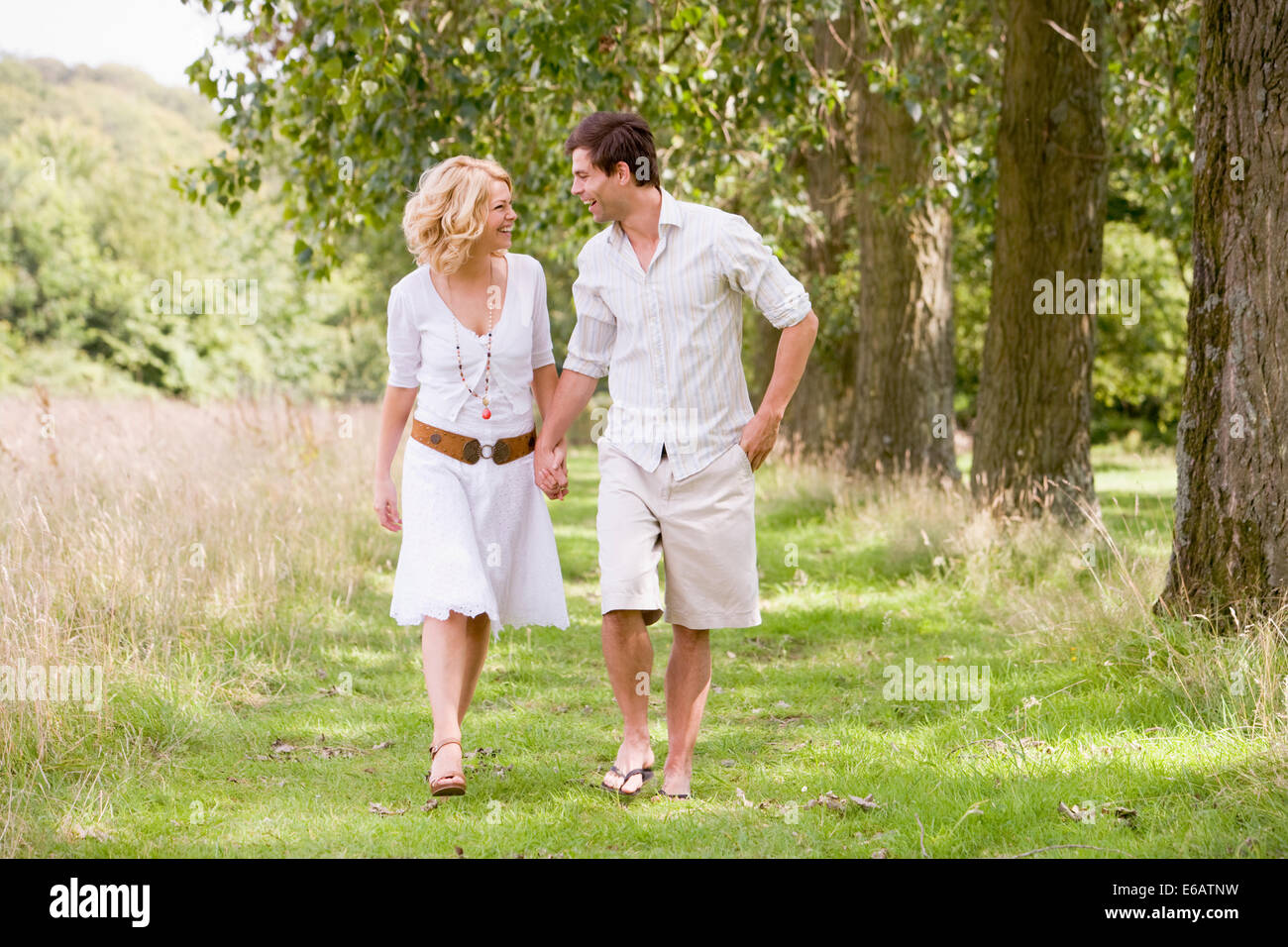 zu Fuß, Liebe, paar, Sommer Stockfoto