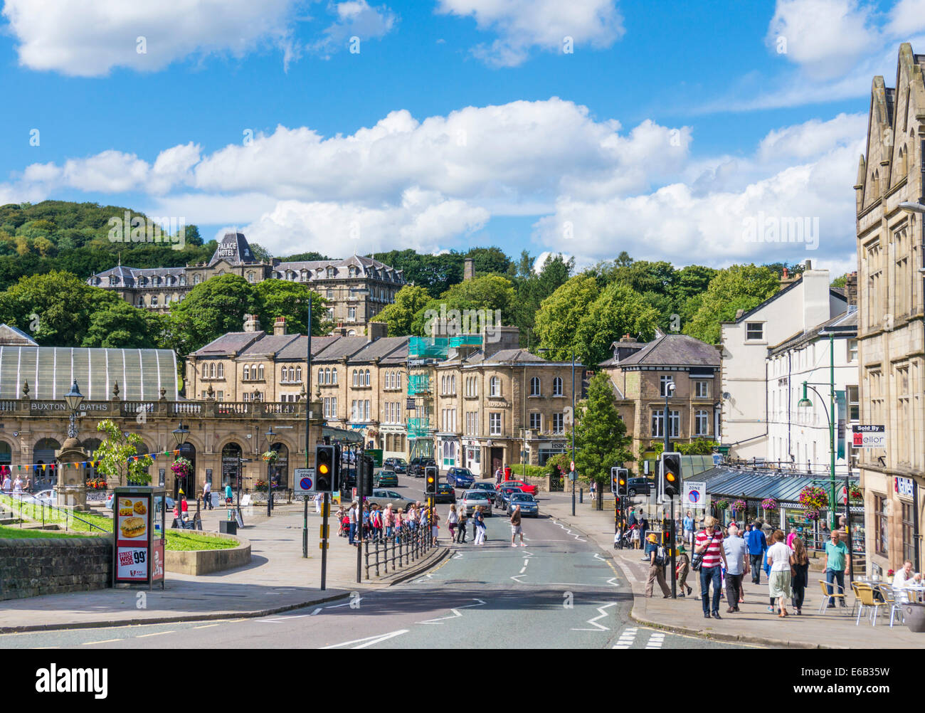 Buxton Stadt Zentrum Derbyshire Peak District England UK GB EU Europa Stockfoto