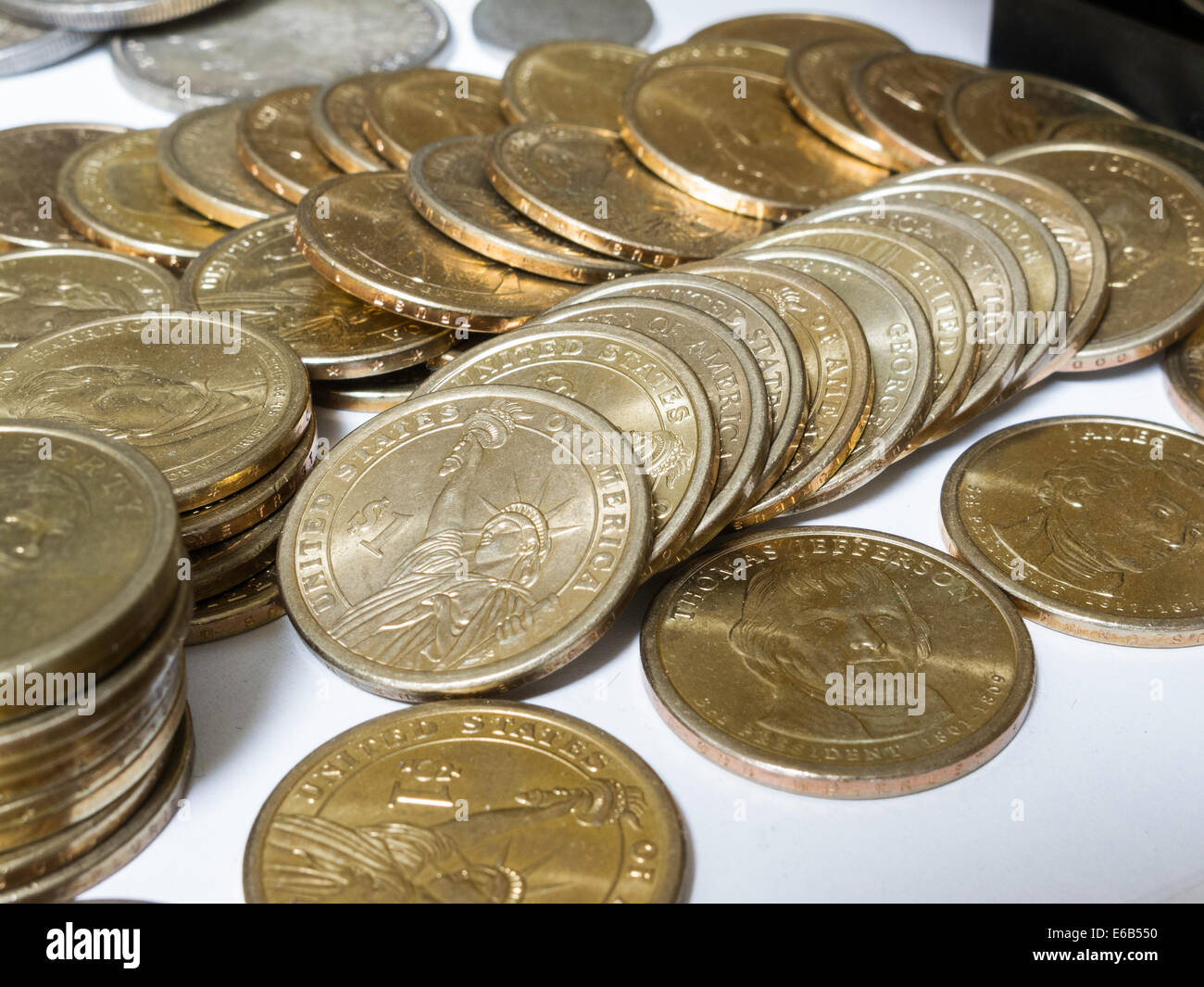 Sammelbare Münzen, USA Stockfoto