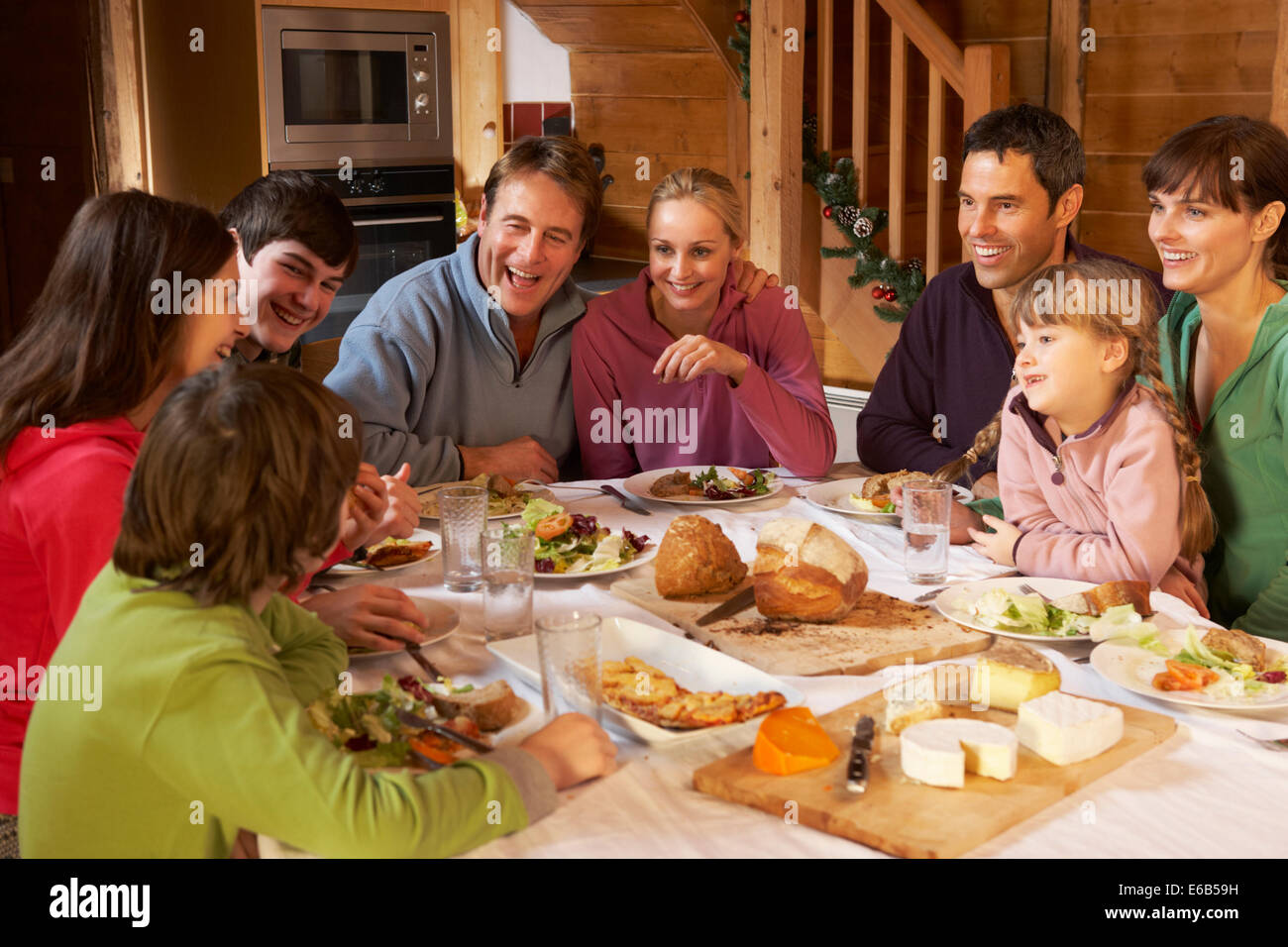 häusliches Leben, Abendessen, Familienleben Stockfoto