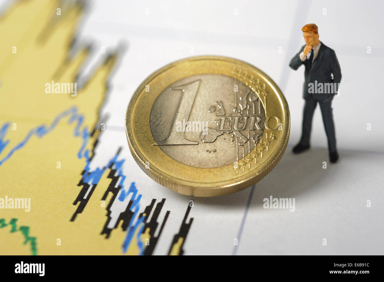 Euro, Finanzkrise, Bankenkrise, Eurokrise Stockfoto