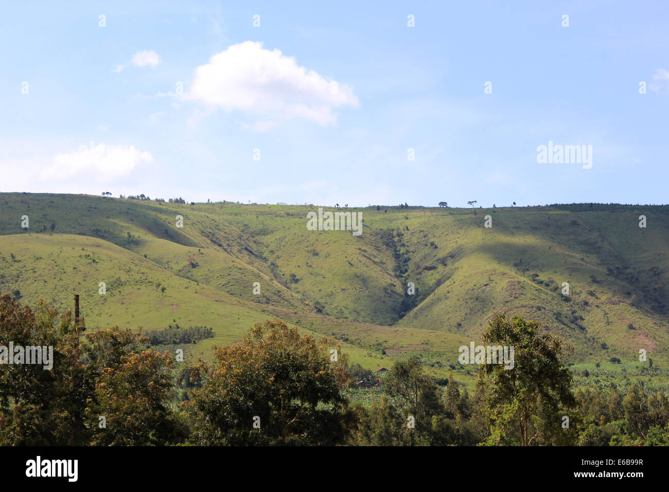 Eine typische Landschaft der westlichen Uganda Stockfoto