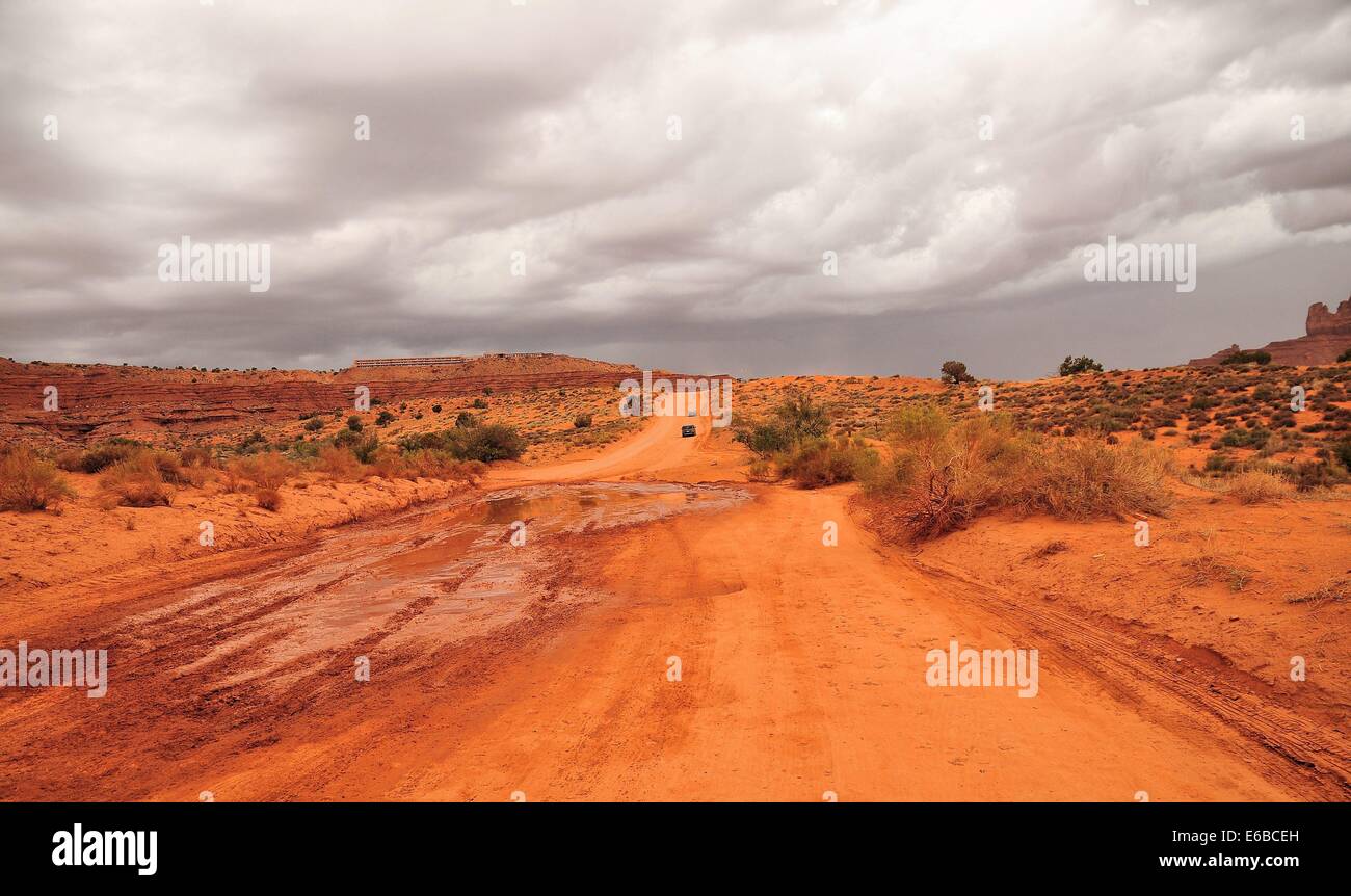 Mudden Straße im Monument valley Stockfoto