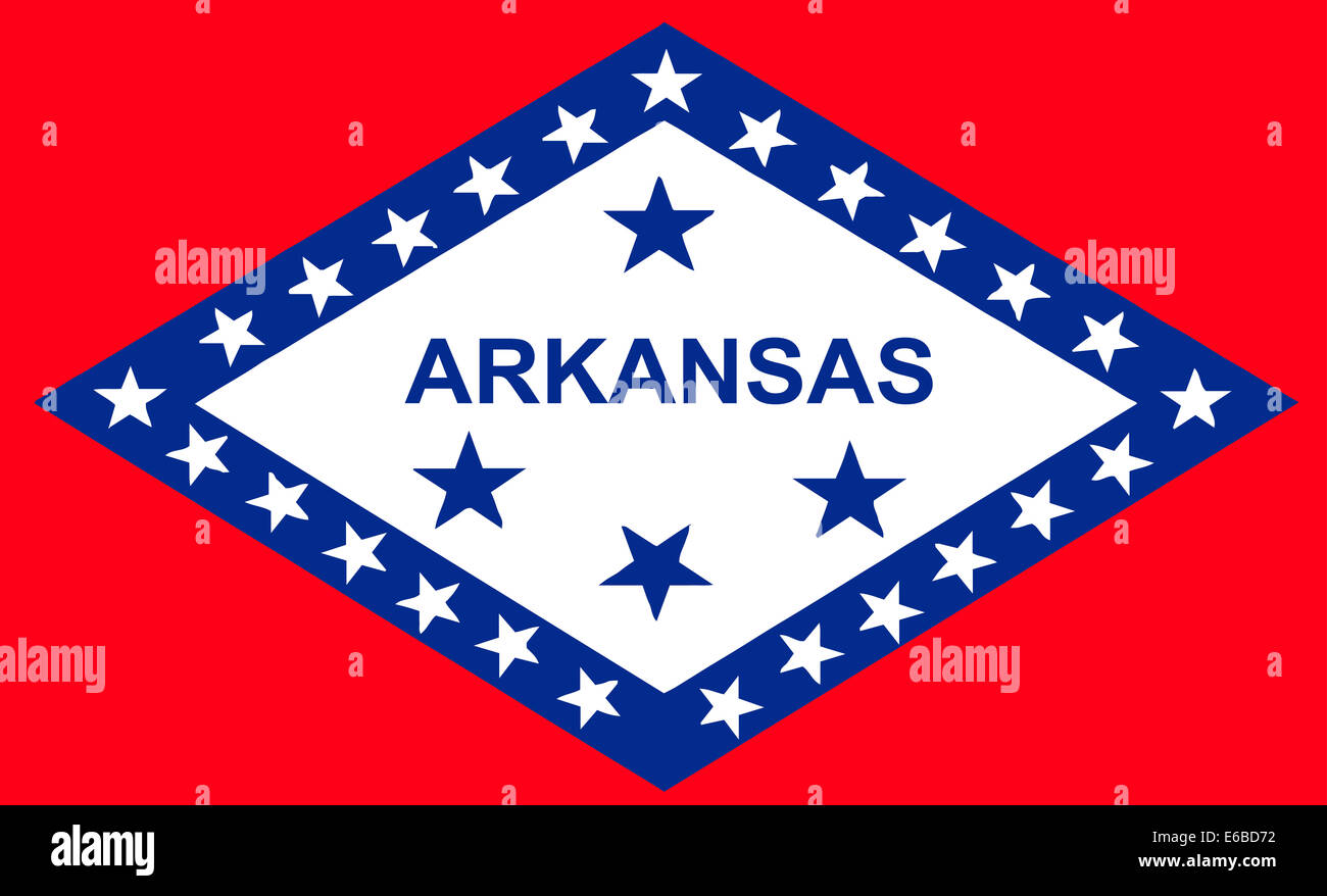 Die Staatsflagge von USA-Bundesstaat Arkansas Stockfoto