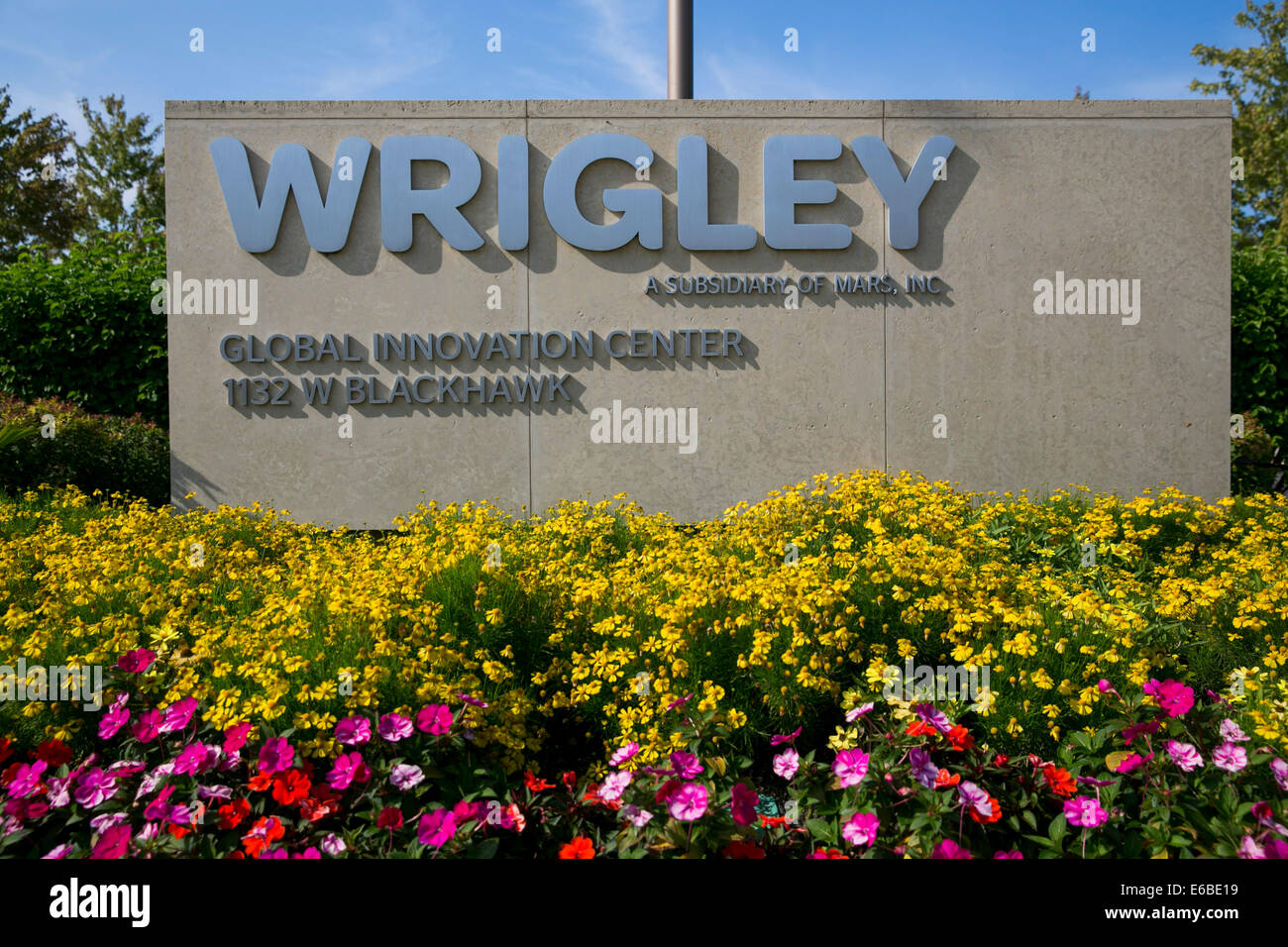 Der Hauptsitz von William Wrigley Jr. Company in Chicago, Illinois. Stockfoto