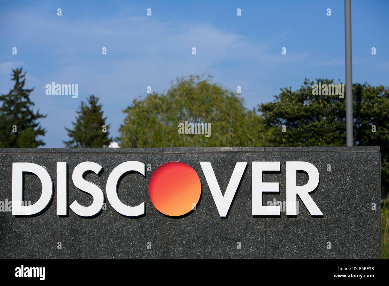 Der Hauptsitz von Discover Financial Services in Riverwoods, Illinois. Stockfoto