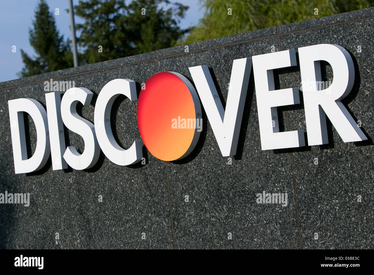 Der Hauptsitz von Discover Financial Services in Riverwoods, Illinois. Stockfoto