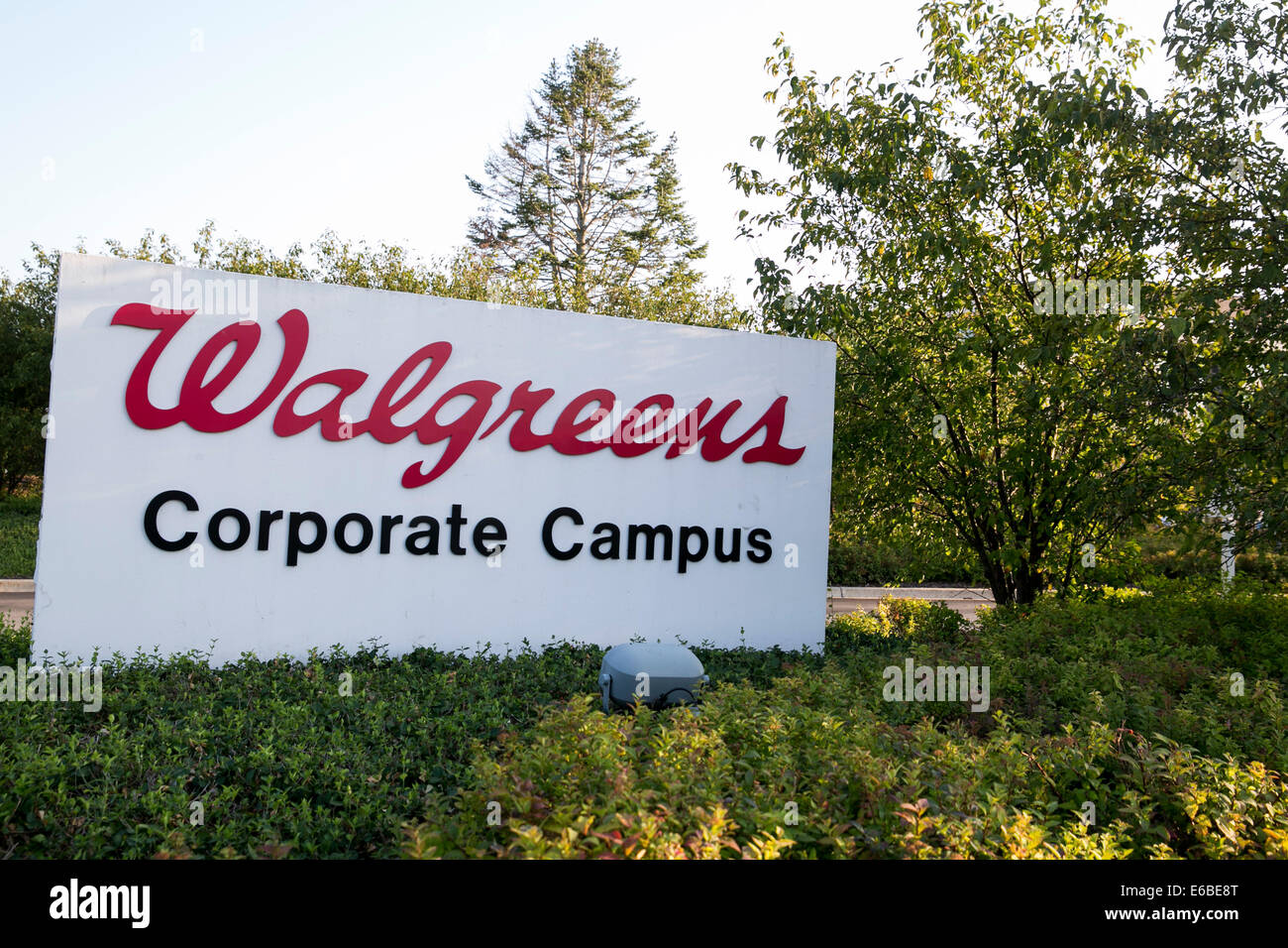 Der Hauptsitz von Walgreens in Deerfield, Illinois. Stockfoto