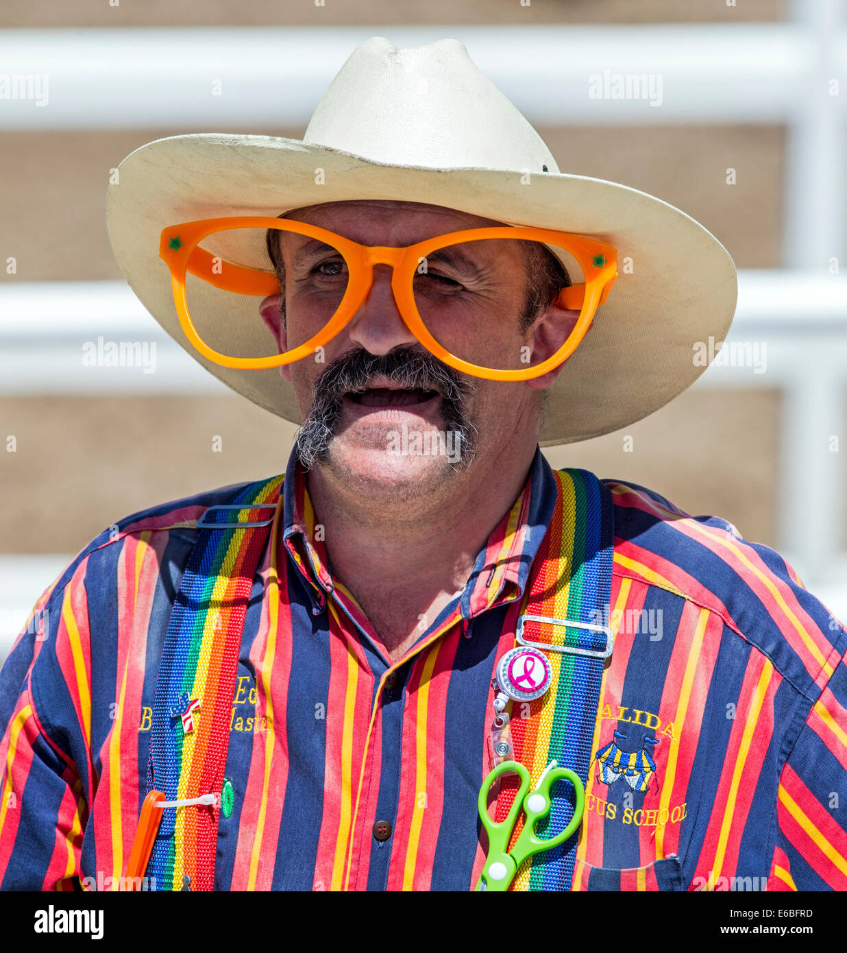 Clown, Chaffee County Fair & Rodeo, zentralen Colorado, USA Stockfoto