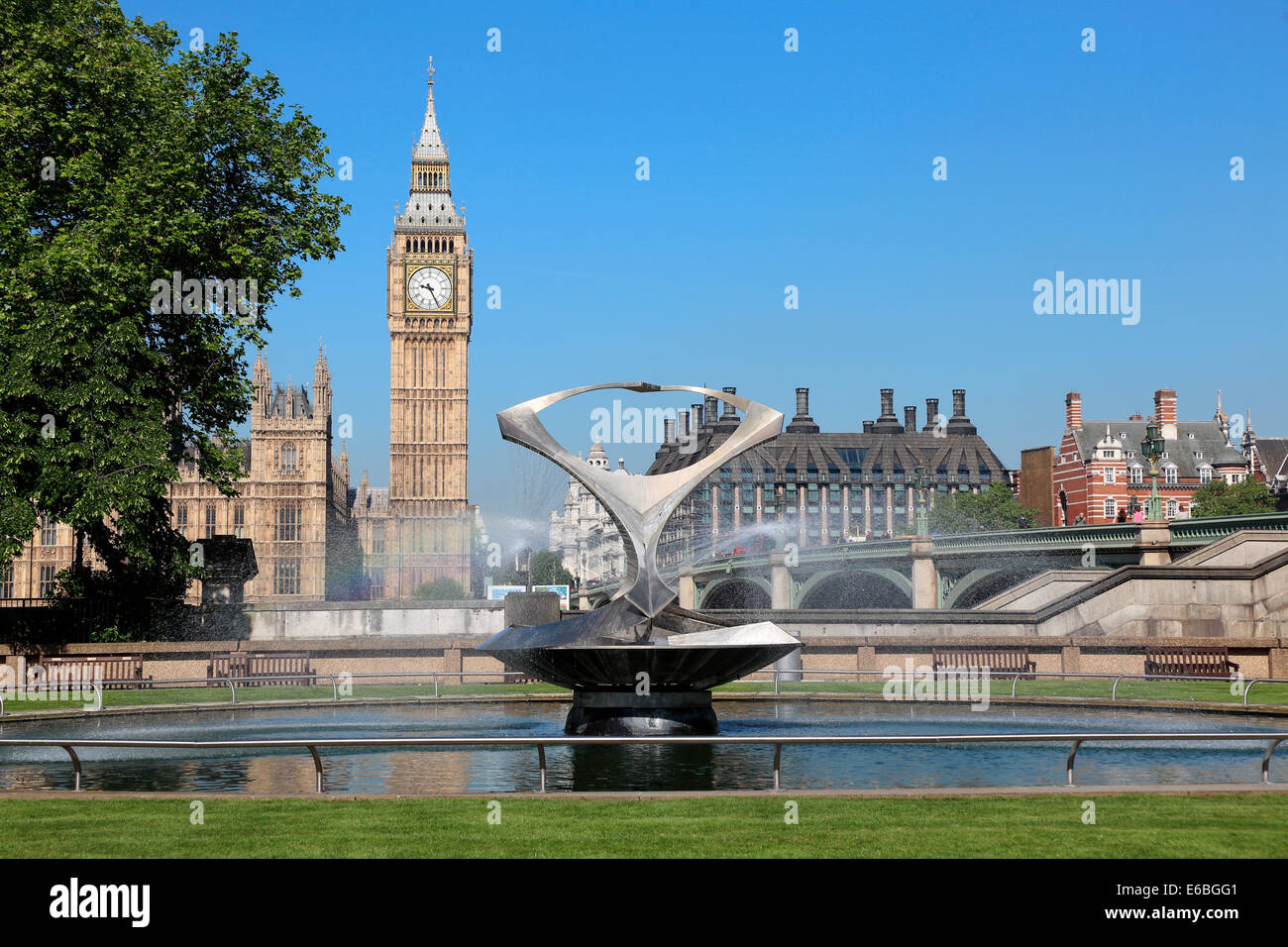 Großbritannien Great Britain London Stadt von Westminster Westminster Palace Big Ben Westminster Bridge Stockfoto