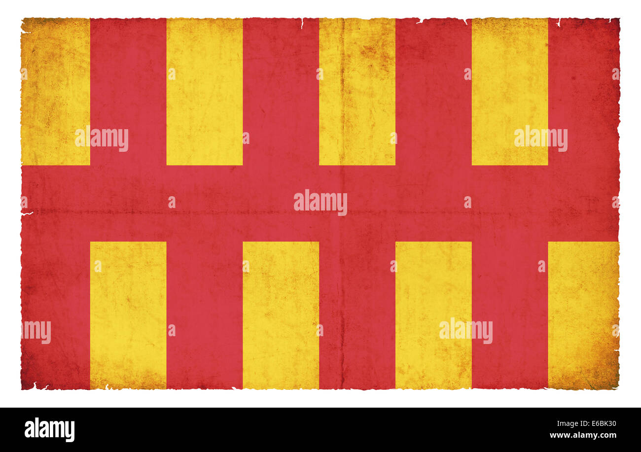 Flagge des britischen Grafschaft Northumberland im Grunge-Stil erstellt Stockfoto