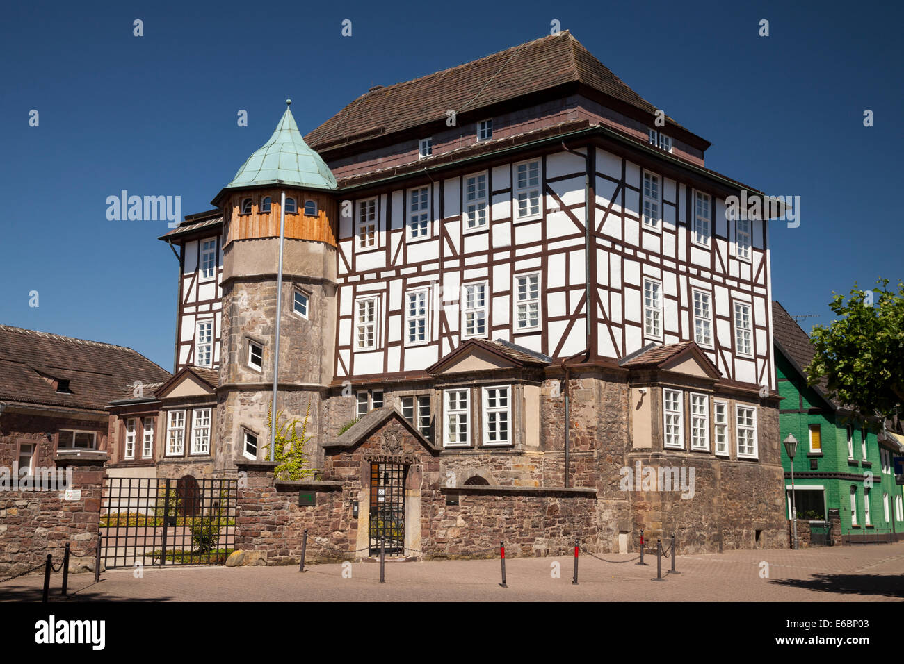 Amtsgericht auf Moellingerplatz, Höxter, Weser Hochland, Nordrhein-Westfalen, Deutschland, Europa Stockfoto