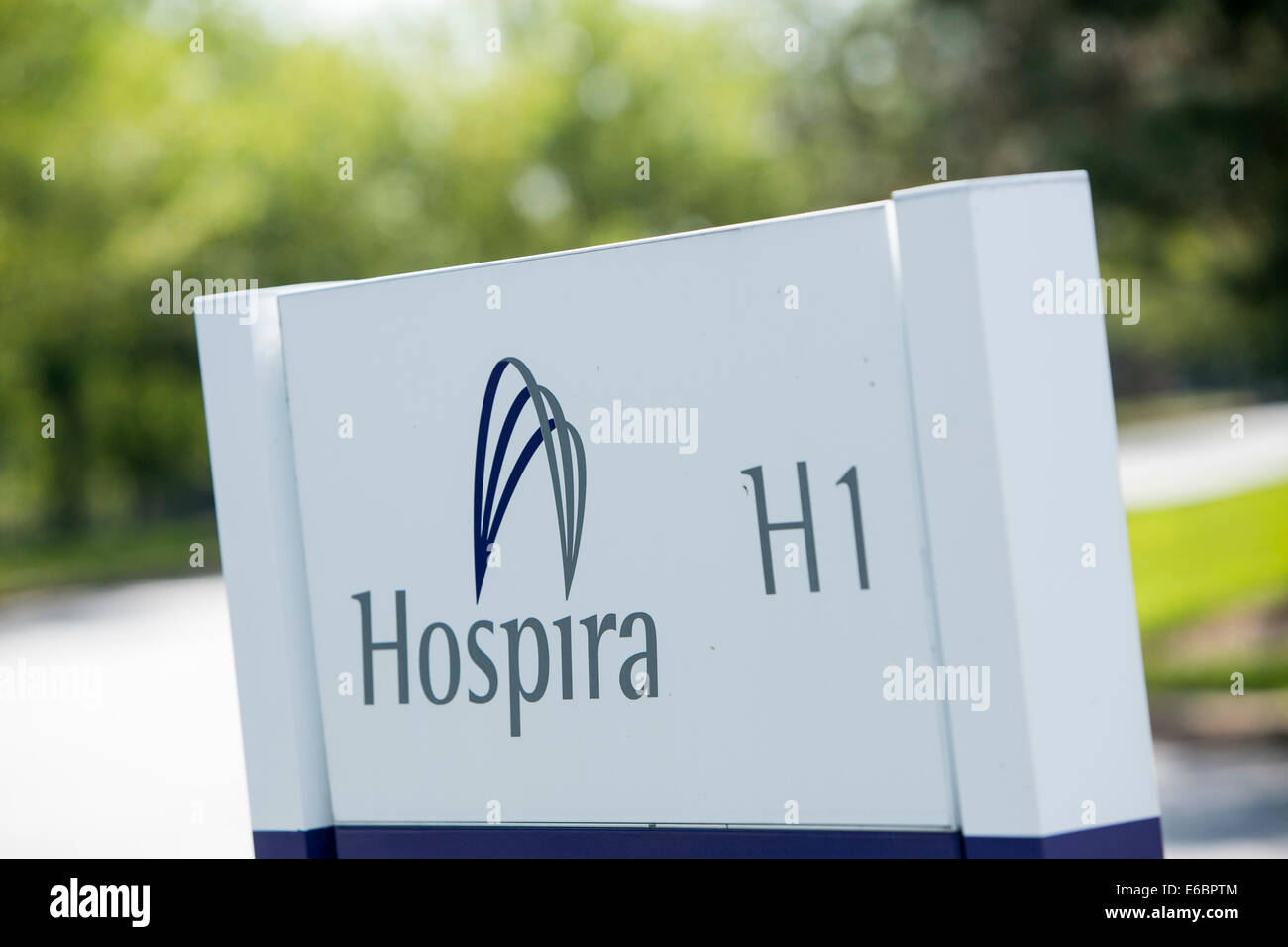 Der Hauptsitz von Healthcare-Unternehmen Hospira in Lake Forest, Illinois. Stockfoto