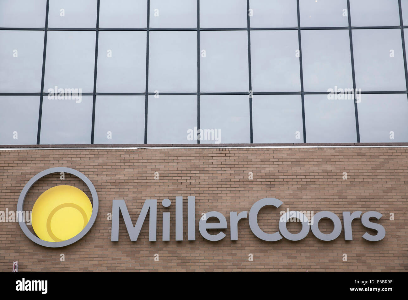 Die MillerCoors Brauerei in Milwaukee, Wisconsin. Stockfoto