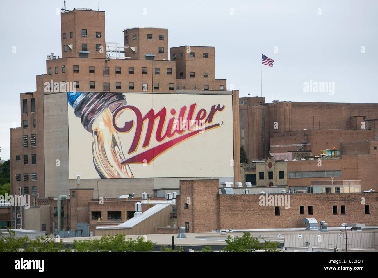 Die MillerCoors Brauerei in Milwaukee, Wisconsin. Stockfoto