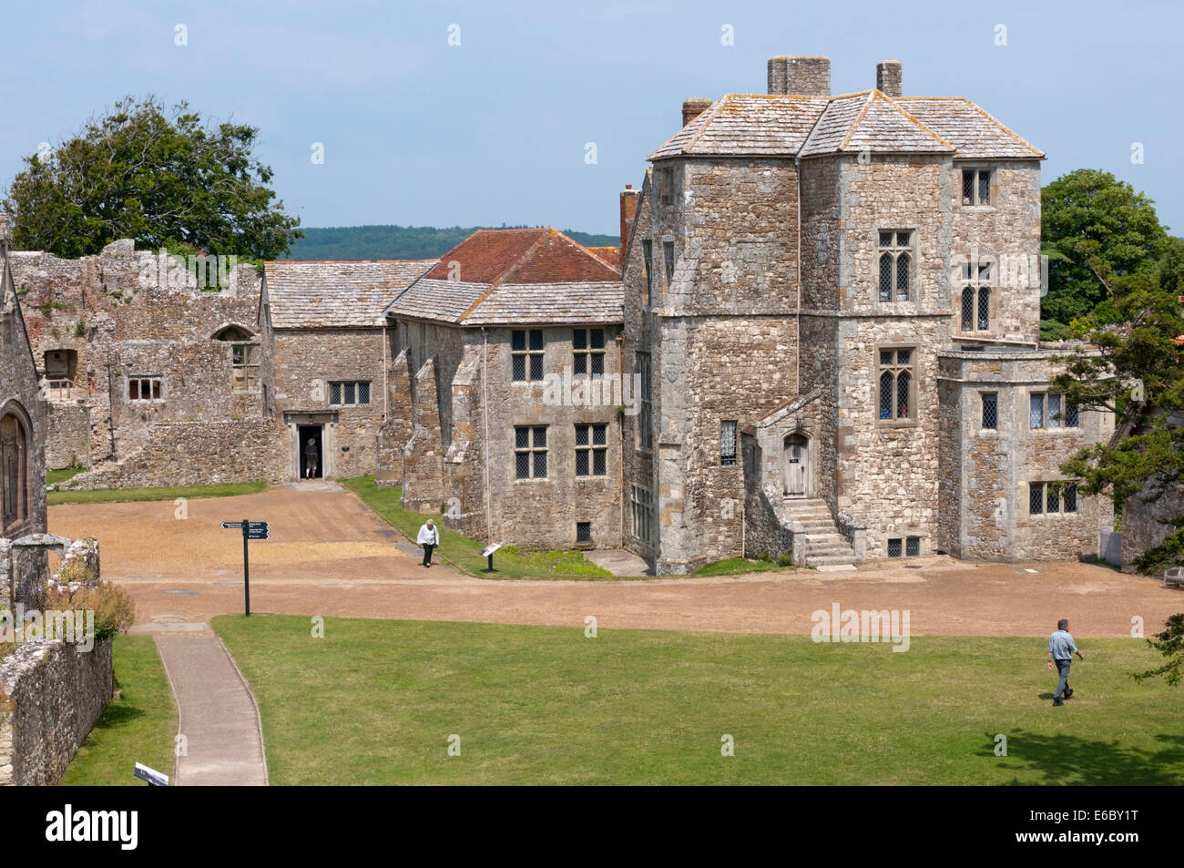 Die Aula der Carisbrooke Castle auf der Isle Of Wight. Stockfoto