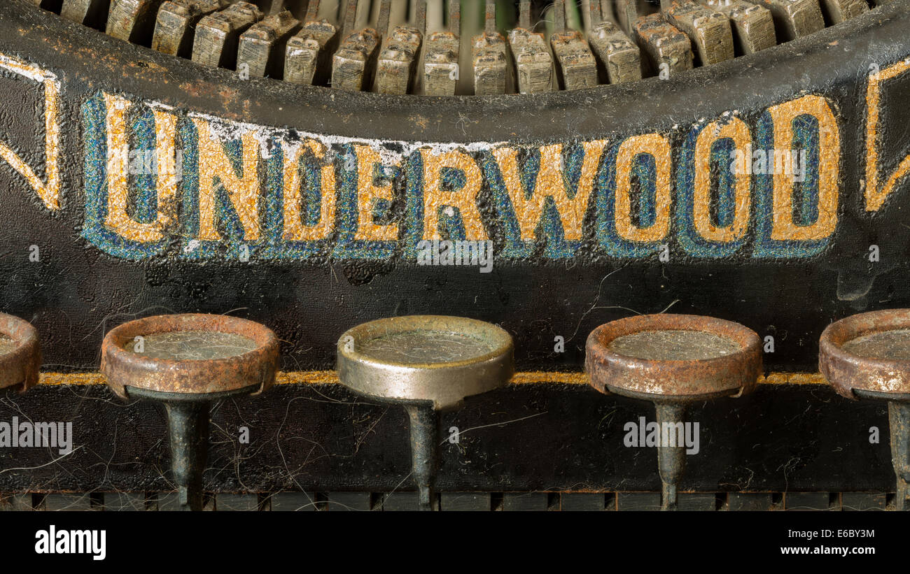 1920 Underwood Schreibmaschine Stockfoto