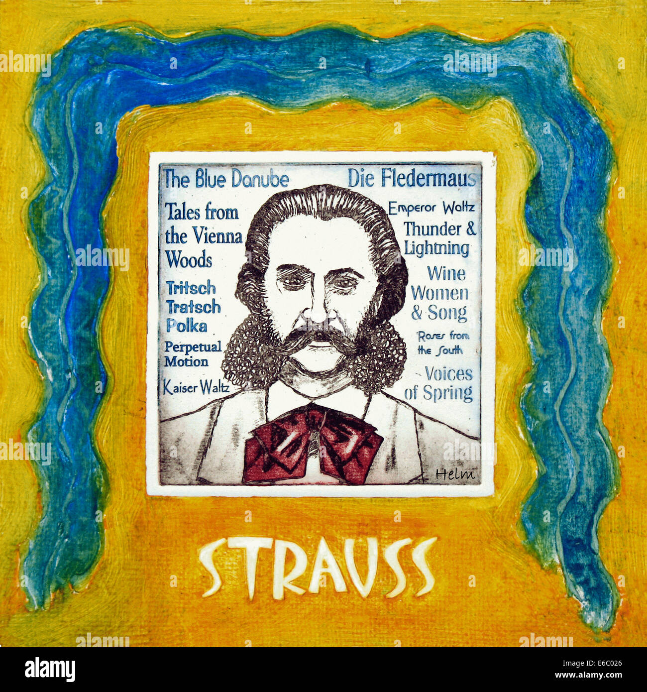 Johann Strauss II, Porträt, österreichischer Komponist, 1825 – 1899 Stockfoto