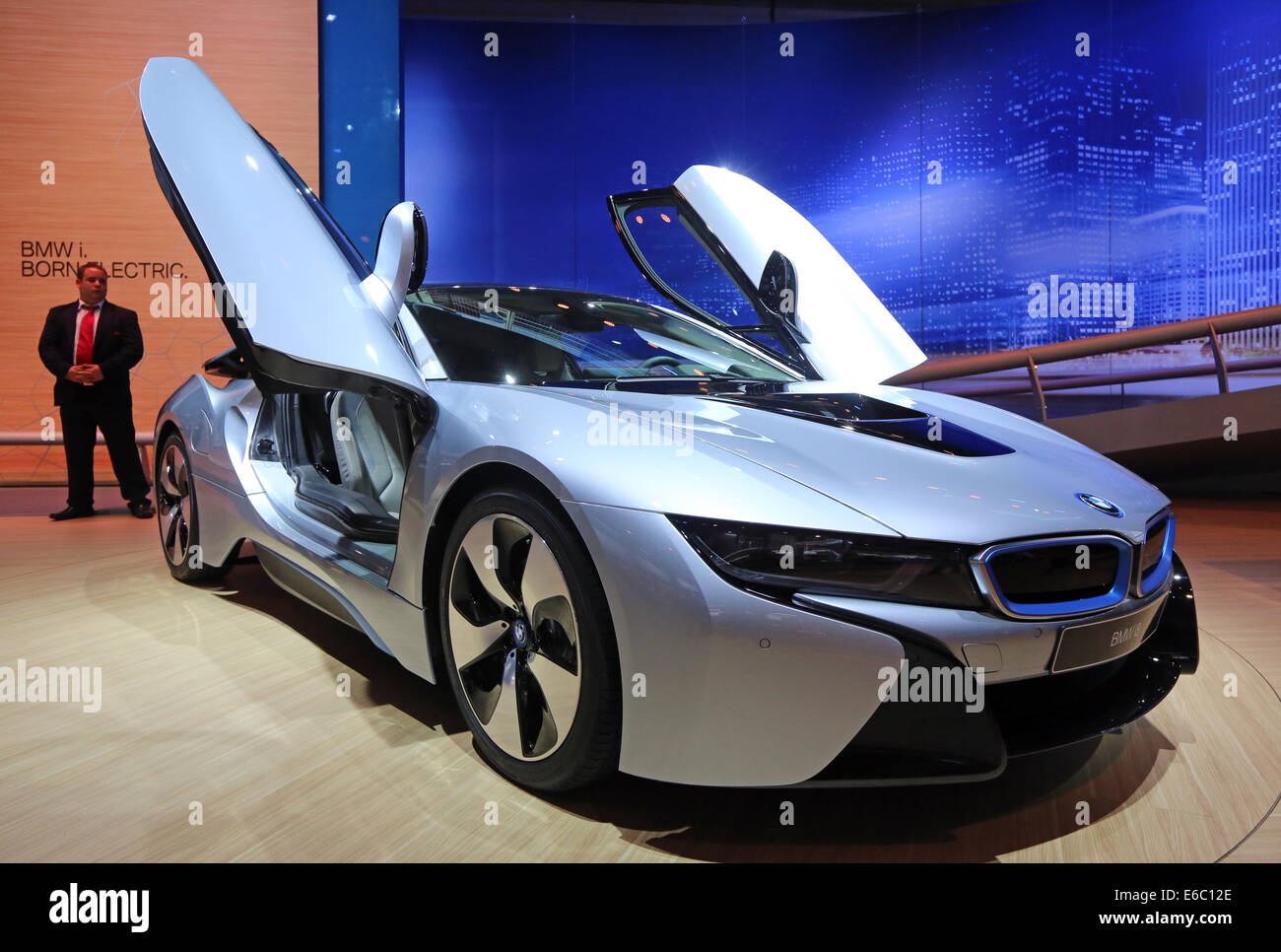 Hybrid-Auto BMW i8 bei der 65. International Motor Show IAA 2013 in Frankfurt am Main Stockfoto