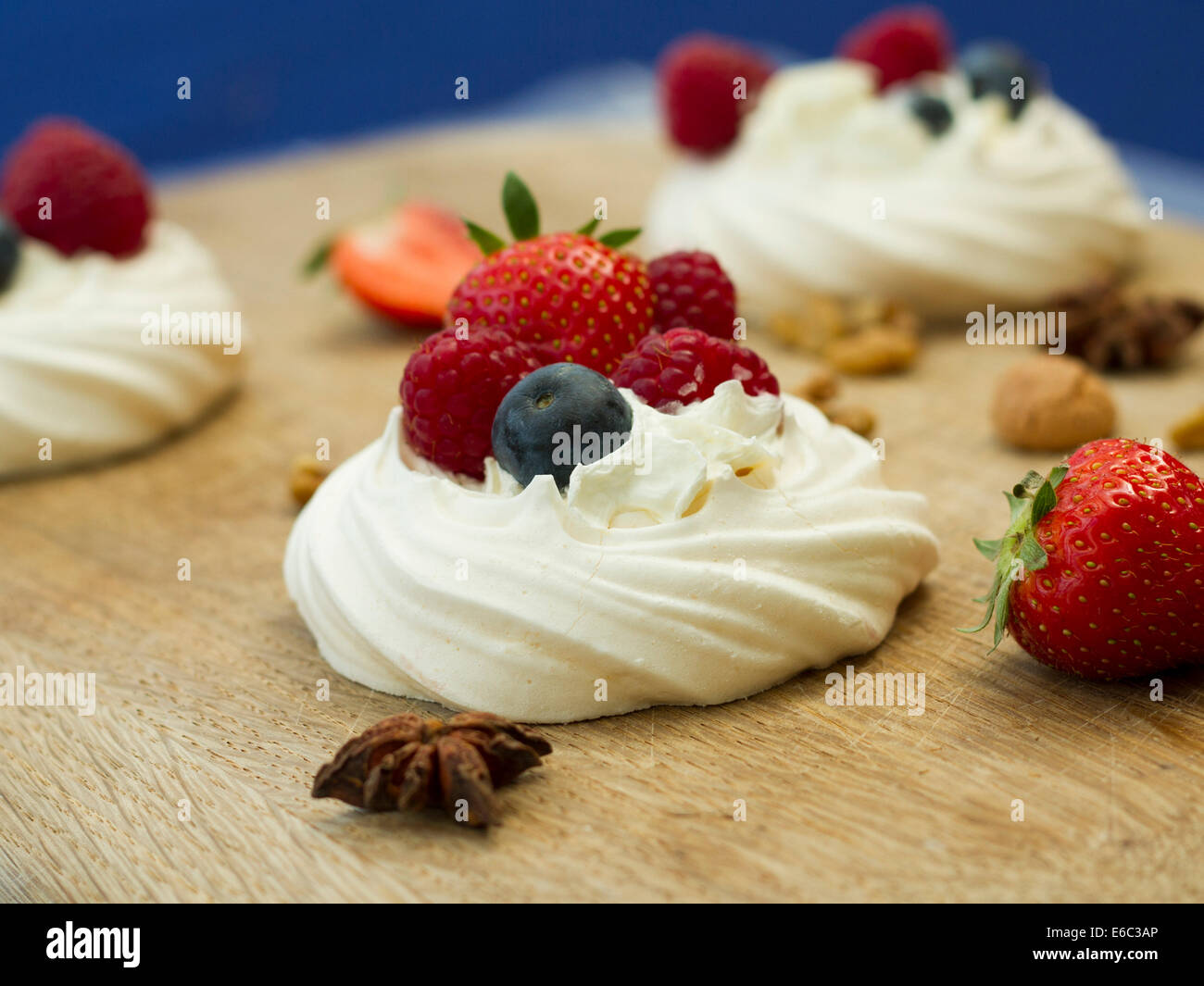 Baiser-Dessert Stockfoto