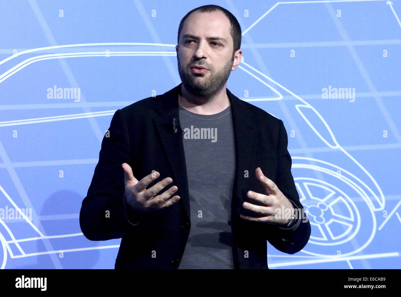 WhatsApp-Co-Gründer Jan Koum gesehen auf einem mobilen Kongress in Barcelona, Spanien Stockfoto