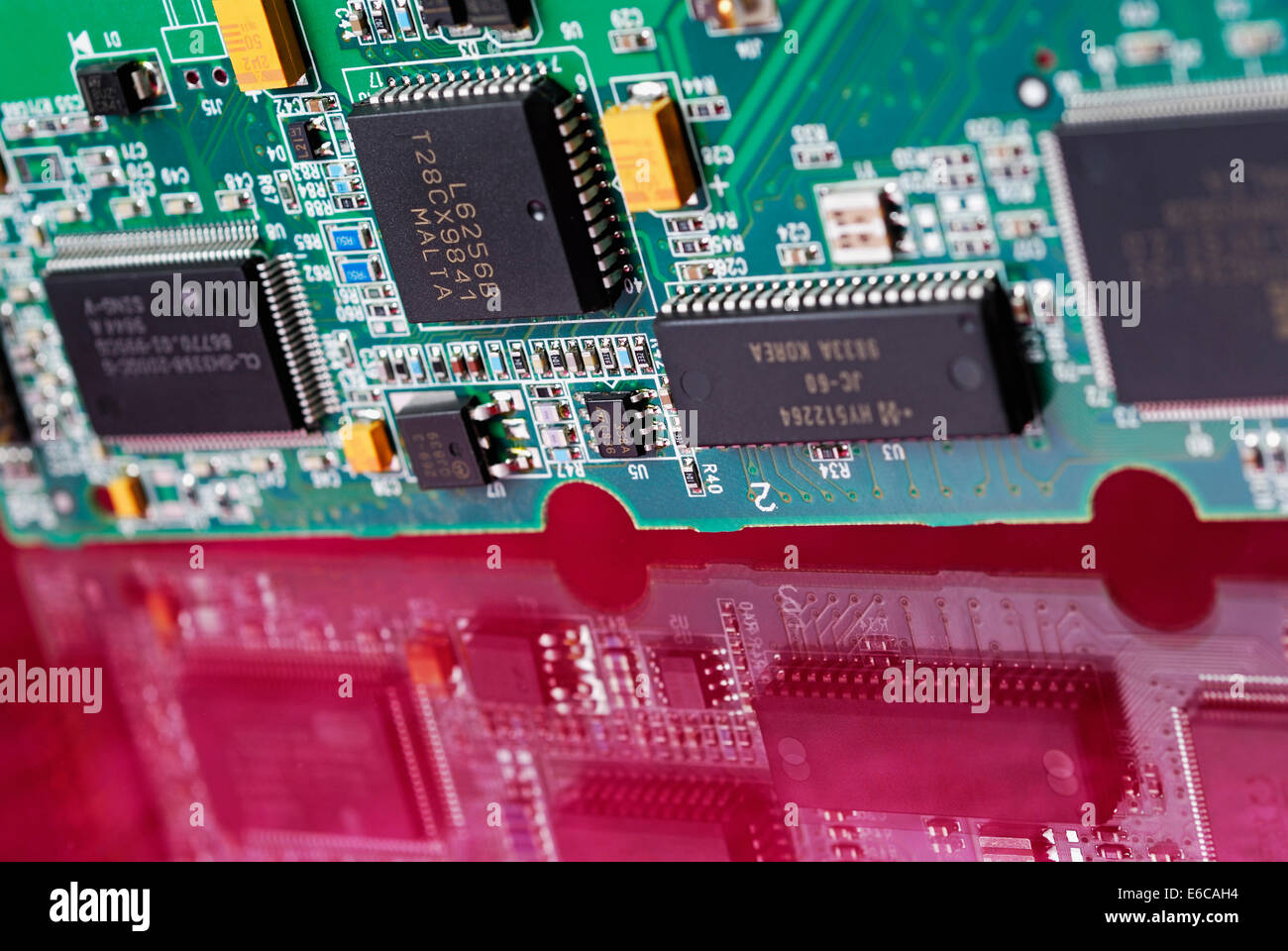 Computer chip Platine Stockfoto