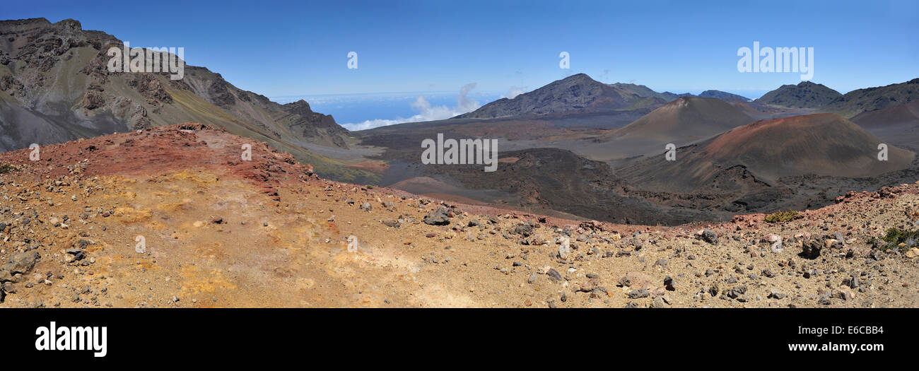 Haleakala Krater, Haleakalā-Nationalpark, Insel Maui, Hawaii Inseln, USA Stockfoto