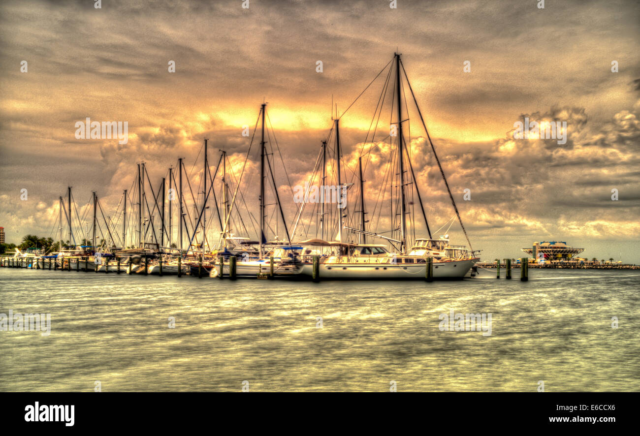Booten auf Saint Petersburg, Florida Stockfoto