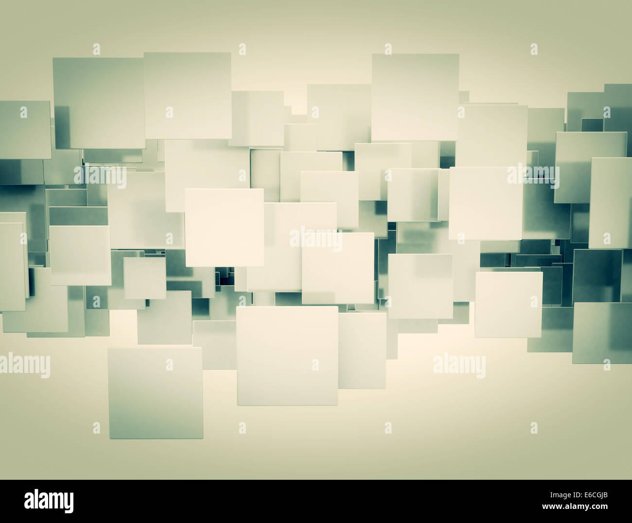 Abstrakt 3d squares künstlerischen Hintergrund Stockfoto