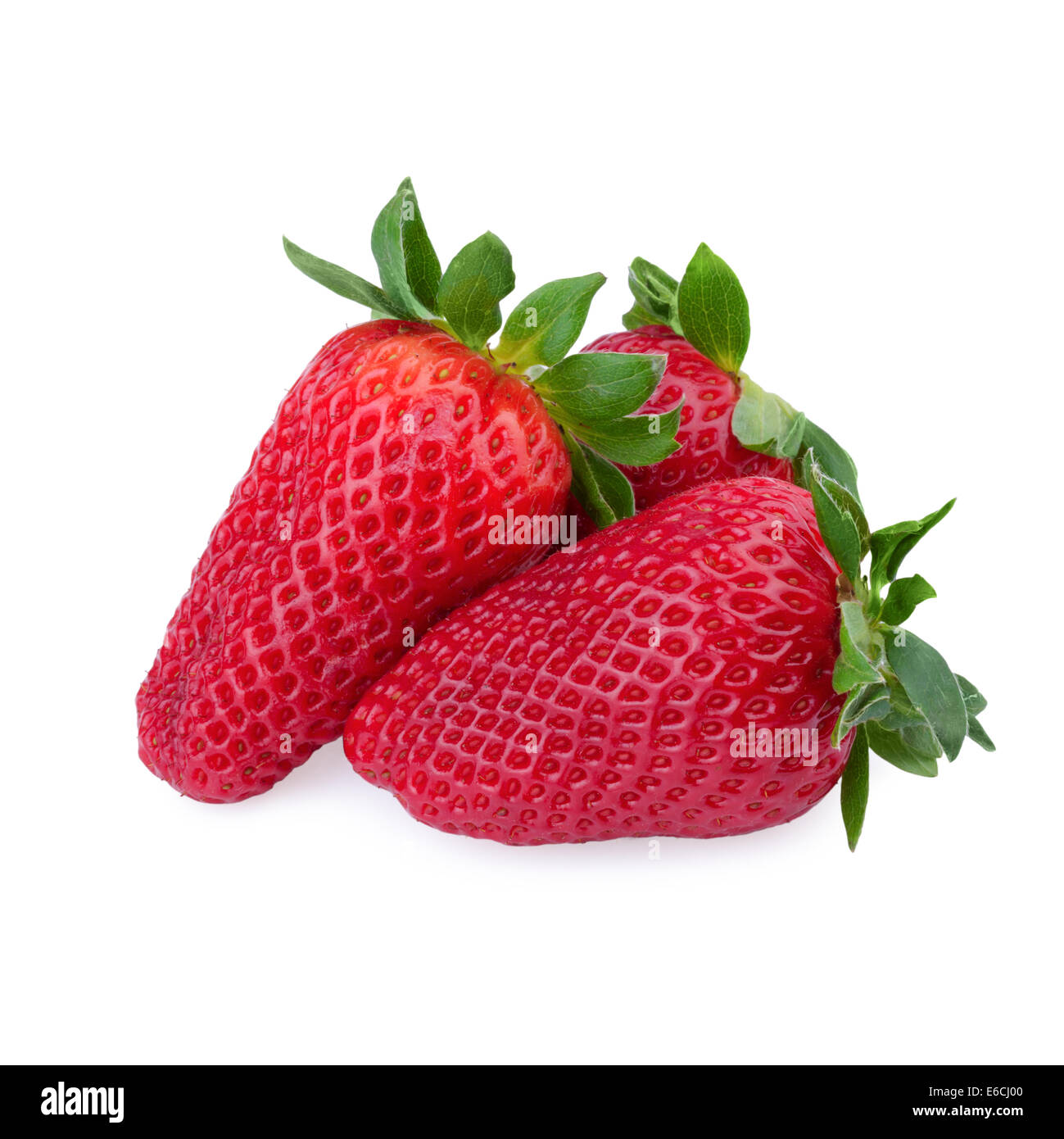 Erdbeere, Isolated on White Background Stockfoto