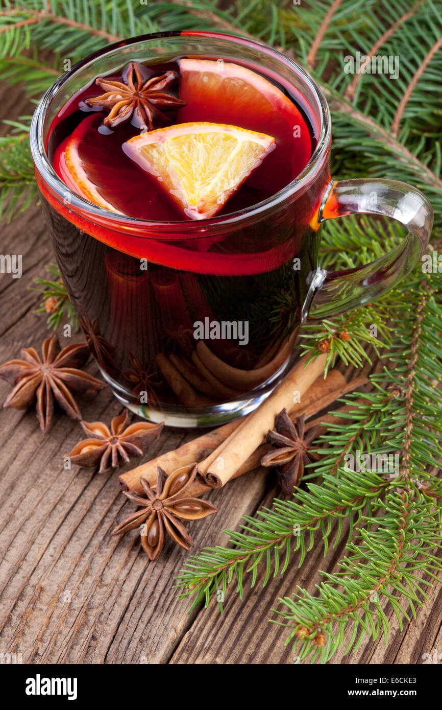 Weihnachten-Glühwein Stockfoto