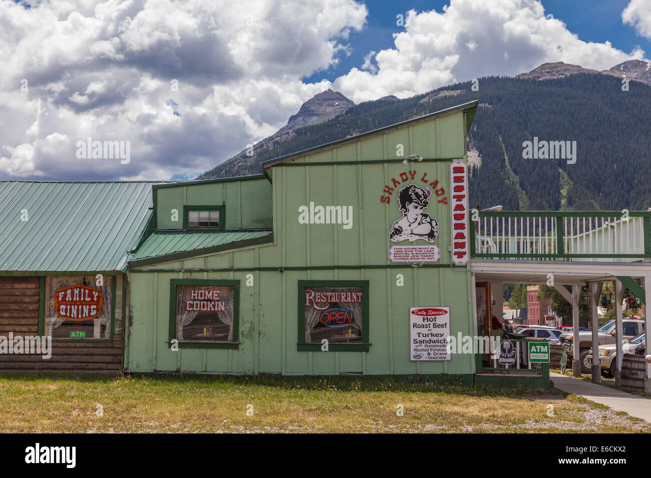 Shady Lady Restaurant in Silverton, Colorado Stockfoto