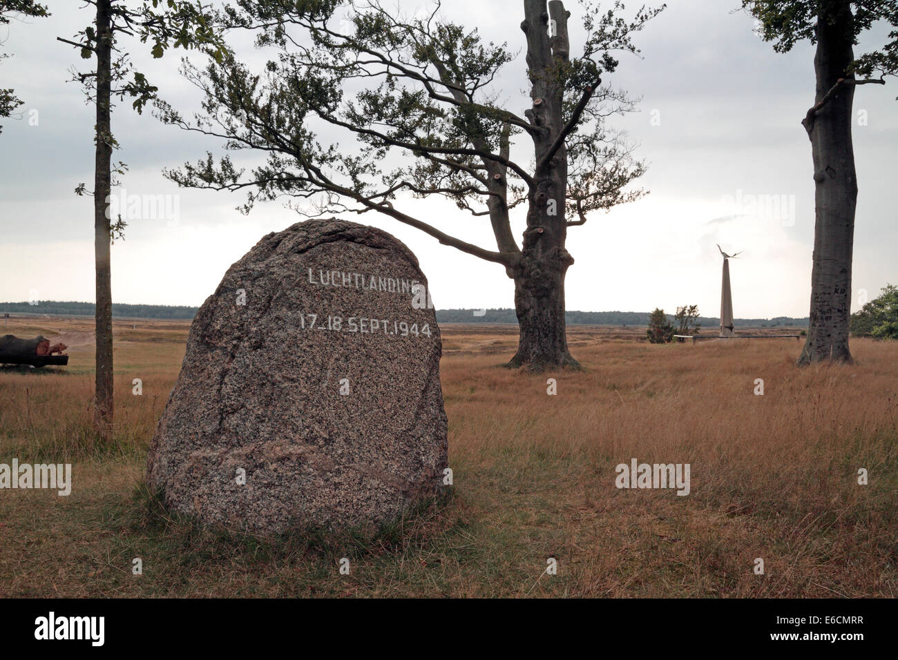 "Luchtlanding" (Airborne) Denkmal am Ginkelse Heide, wo der British 1st Airborne, westlich von Arnheim, Niederlande gelandet. Stockfoto