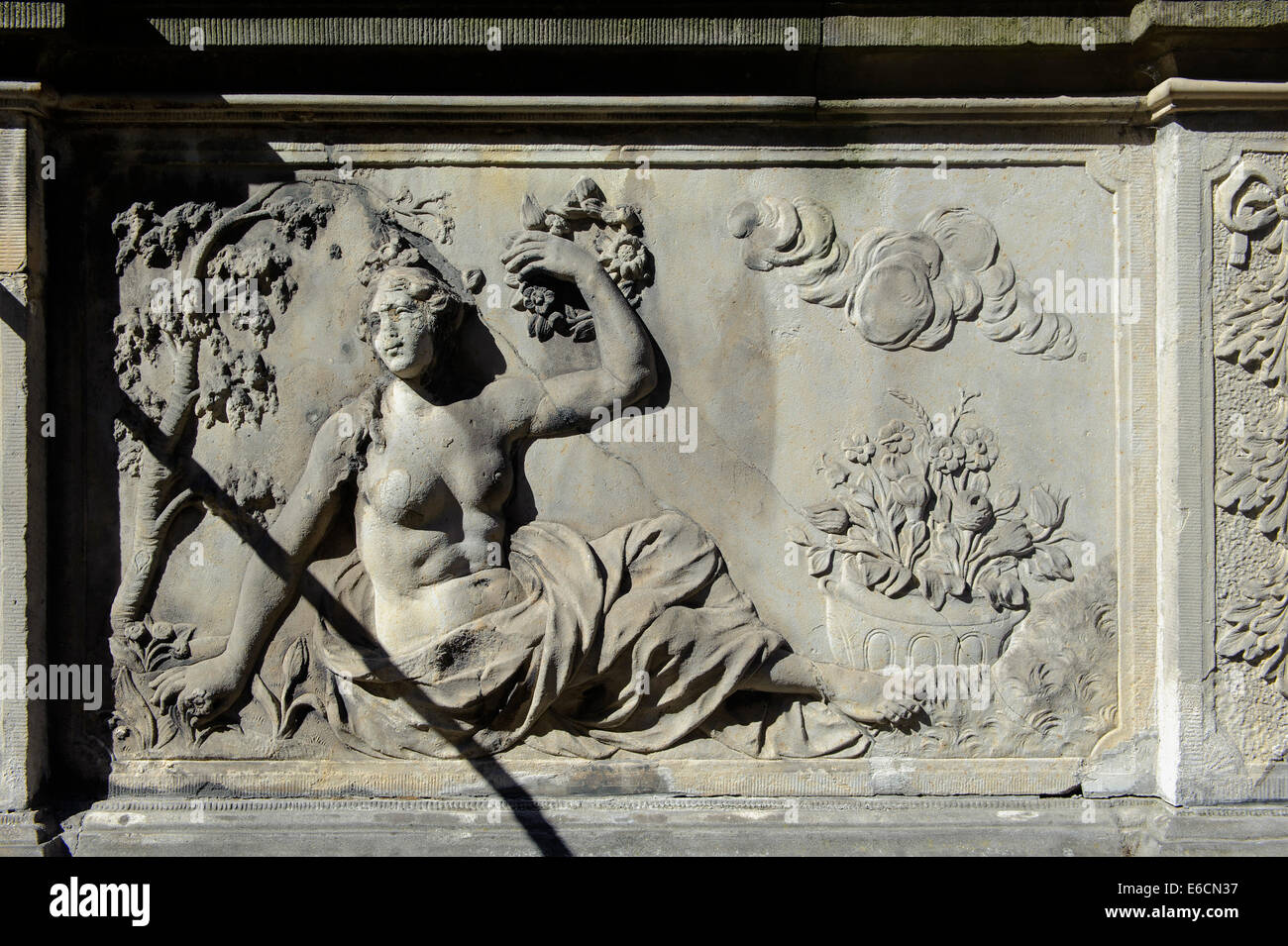 Haus-Detail auf Mariacka Street.  in Danzig, Polen, Europa Stockfoto