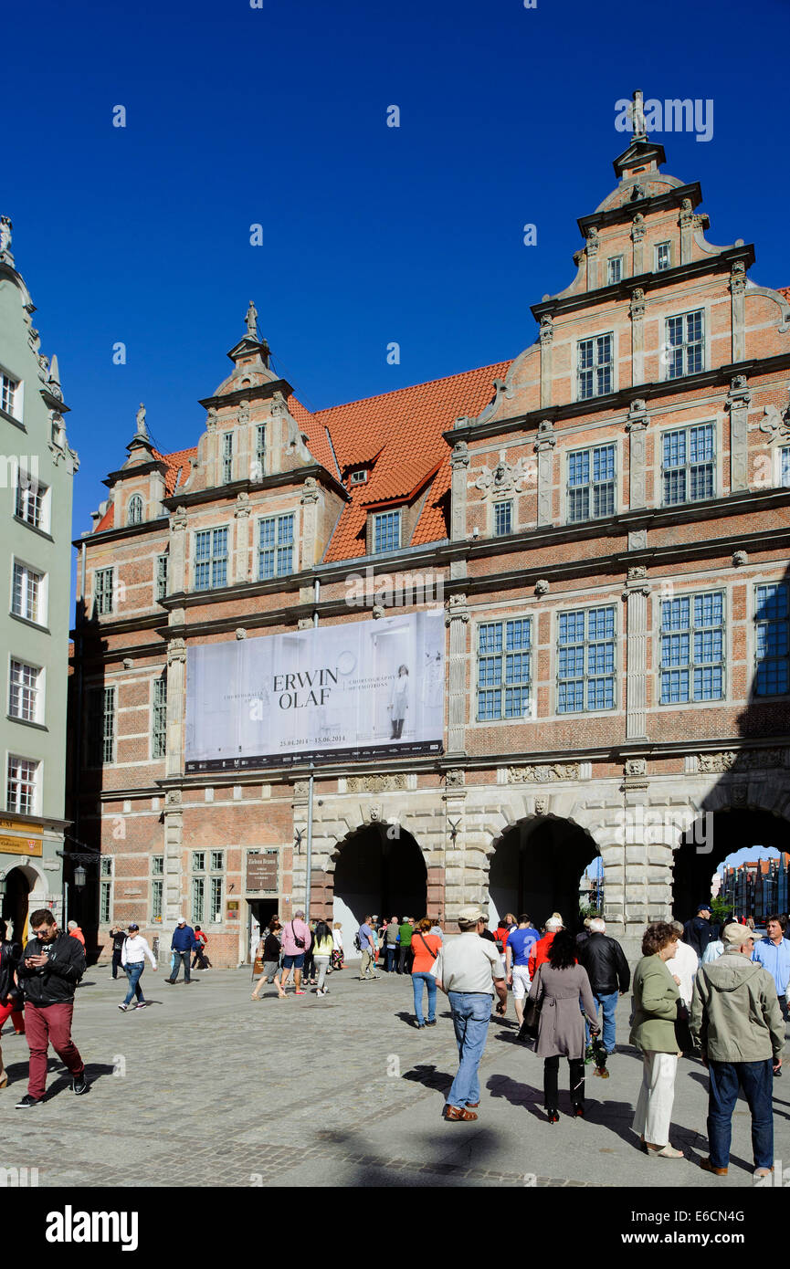 City gate Brama Zielona in Danzig, Polen, Europa Stockfoto