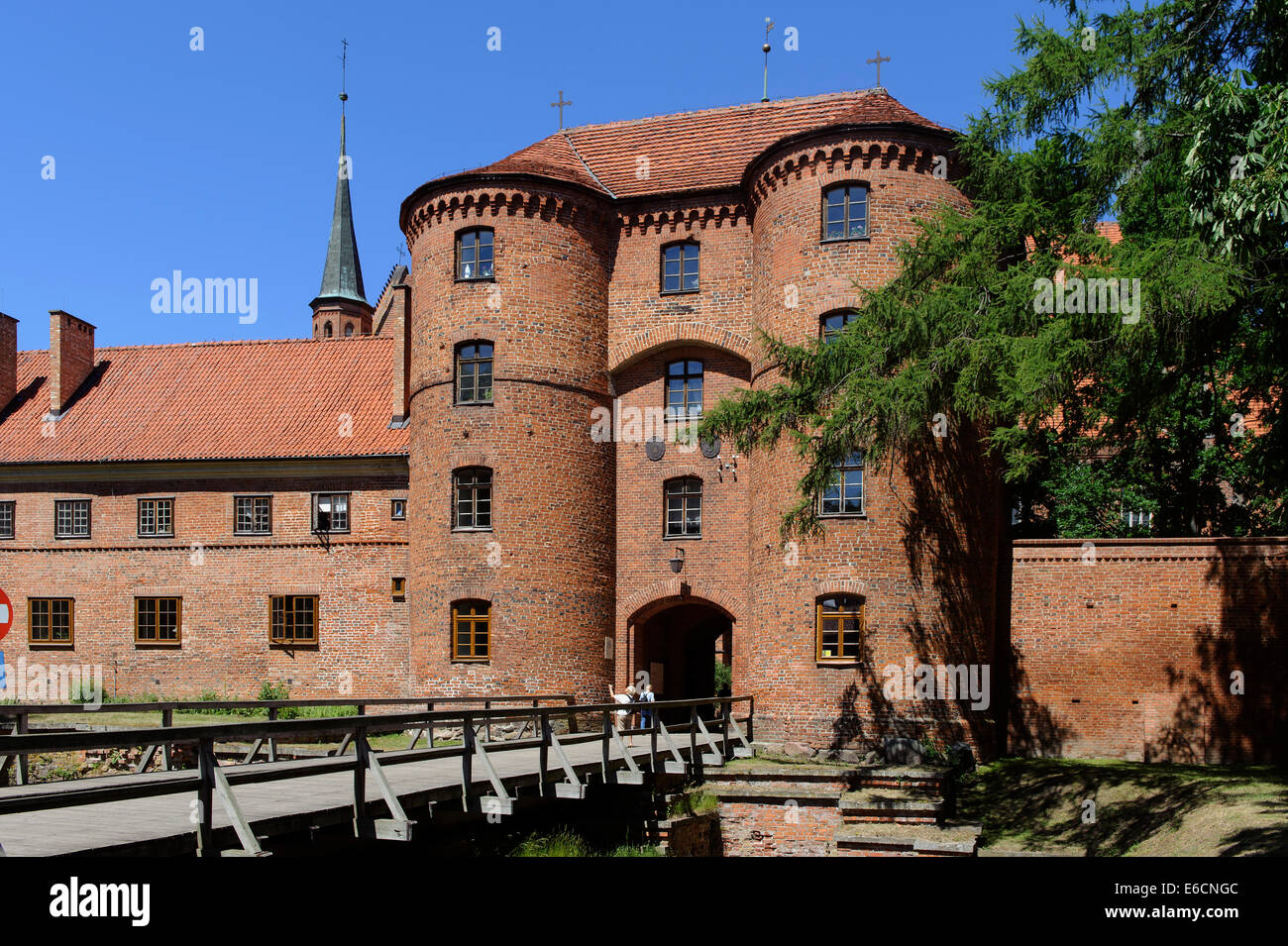Eingang der Kathedrale Verbindung in Frauenburg in Polen, Europa Stockfoto