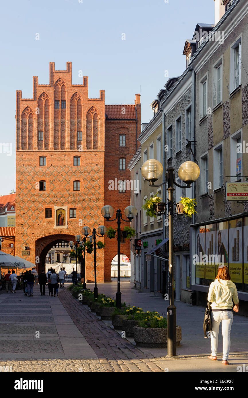 City Gate Wysocka Brama in Olsztyn, Polen, Europa Stockfoto