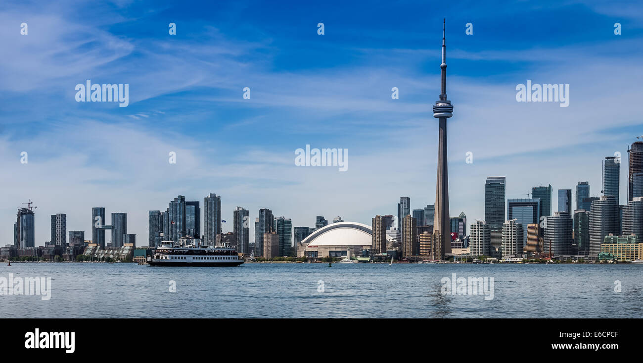 Ein Blick auf Downtown Toronto Kanada. Stockfoto