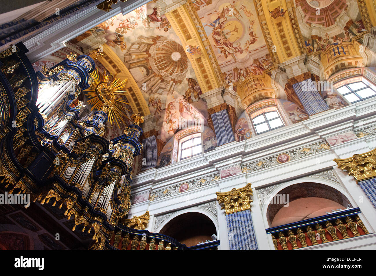 Orgel in der Wallfahrtskirche Svieta Lipka, Polen, Europa Stockfoto