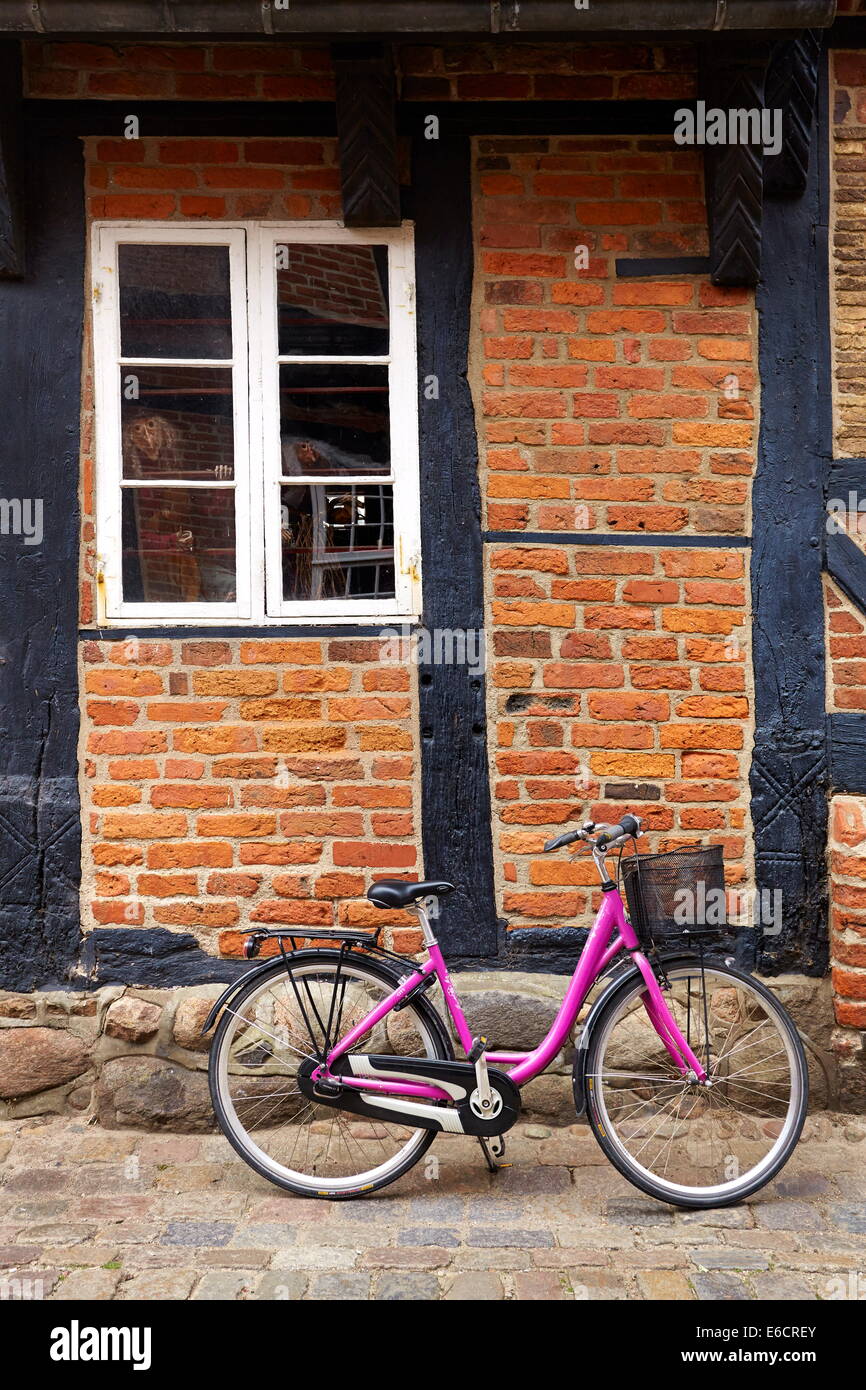 Fachwerkhaus, Old Town, Ribe, Dänemark Stockfoto