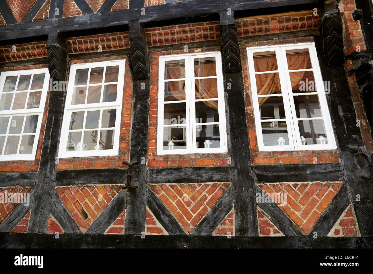 Fachwerkhaus, Old Town, Ribe, Dänemark Stockfoto