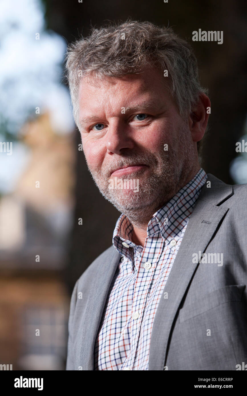 Edinburgh, Schottland. 20. August 2014. Arne Dahl, schwedischer Autor des Kriminalromans, auf dem Edinburgh International Book Festival 2014. Edinburgh, Schottland. Kredit-19. August 2014: GARY DOAK/Alamy Live-Nachrichten Stockfoto