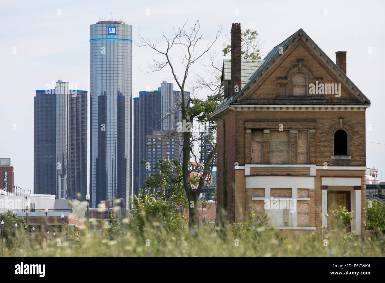 Die Renaissance-Mitte, Hauptquartier von General Motors (GM) in Detroit, Michigan. Stockfoto